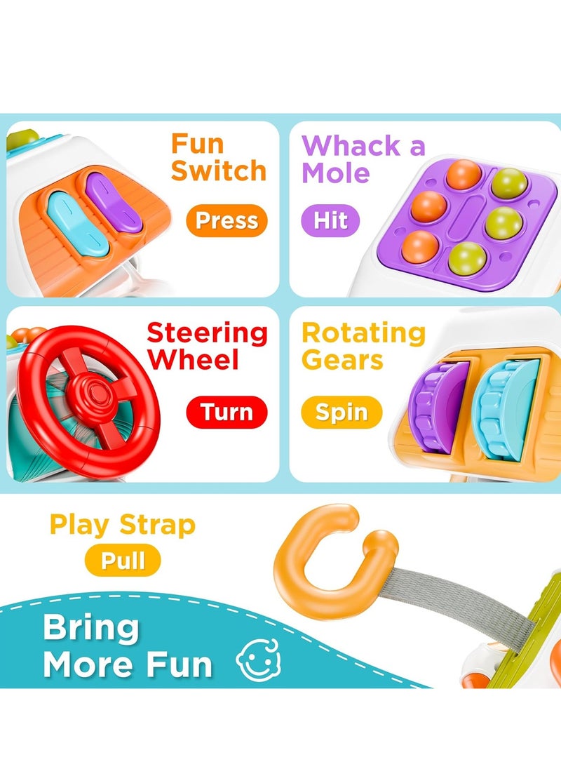 Aideli 10-in-1 Kids Busy Cube Fidget Toy Baby Sensory Busy Board Montessori Educational Activity Cubes Gadgets Toys for Toddlers  - Image 4