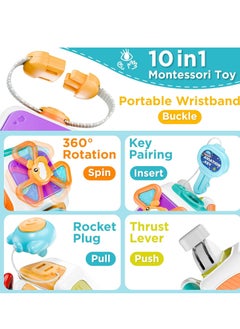 Aideli 10-in-1 Kids Busy Cube Fidget Toy Baby Sensory Busy Board Montessori Educational Activity Cubes Gadgets Toys for Toddlers  - Image 3