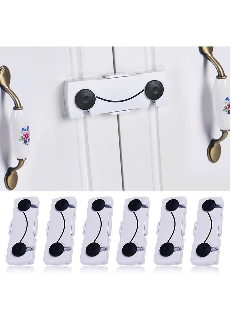 Cabinet Locks for Babies 6 Pack Baby Proofing Baby Safety Locks Child Locks for Cabinets Fridge Locks for Kids Strong Adhesive No Drilling Durable Multifunctional for Furniture Kitchen - Image 1
