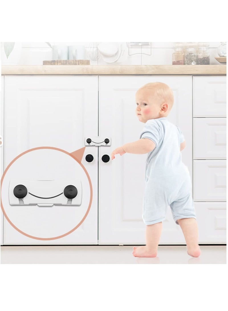 Cabinet Locks for Babies 6 Pack Baby Proofing Baby Safety Locks Child Locks for Cabinets Fridge Locks for Kids Strong Adhesive No Drilling Durable Multifunctional for Furniture Kitchen - Image 2