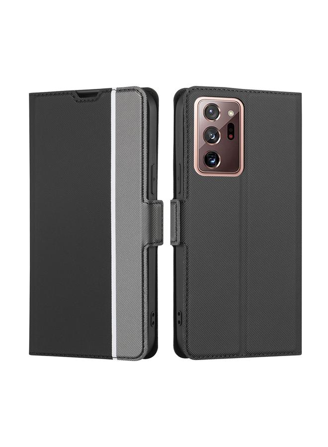 erorex Case For Samsung Galaxy Note20 Ultra Twill Texture Side Button Leather Phone Case - Image 1