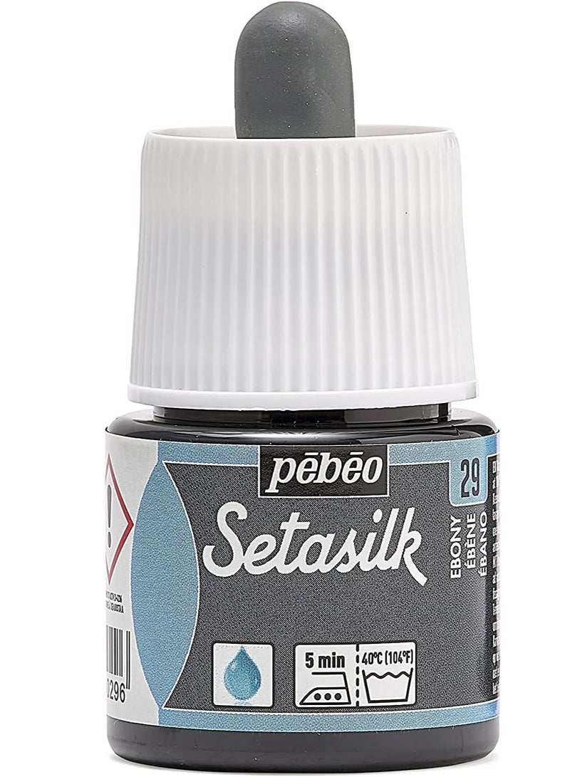 بيبيو Pebeo Setasilk للرسم على الحرير - 45 مل أبنوسي أسود - Image 1
