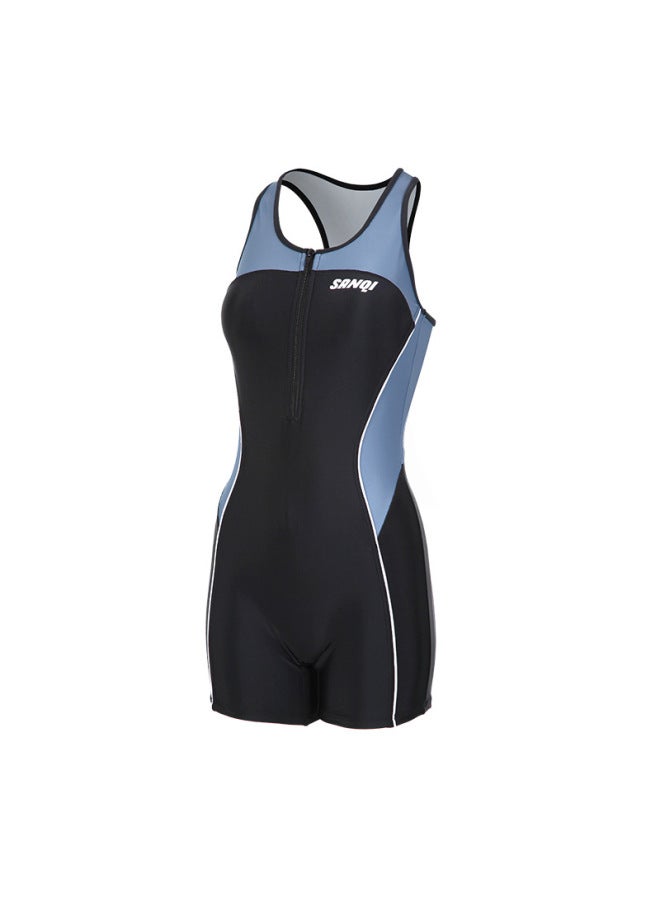 Generic Sanqi Swimsuit Women's 2024 New Professional One-Piece Conservative Swimming Pool Special Large Size Flat-Angle Racing Swimming Suit 