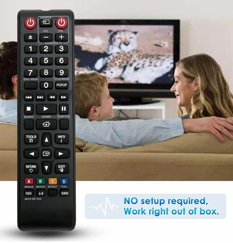 BOMAZ Replacement Remote Control for Samsung BD-J5900 BD-JM51 BD-F6500 Blu-ray Disc Player - Image 2