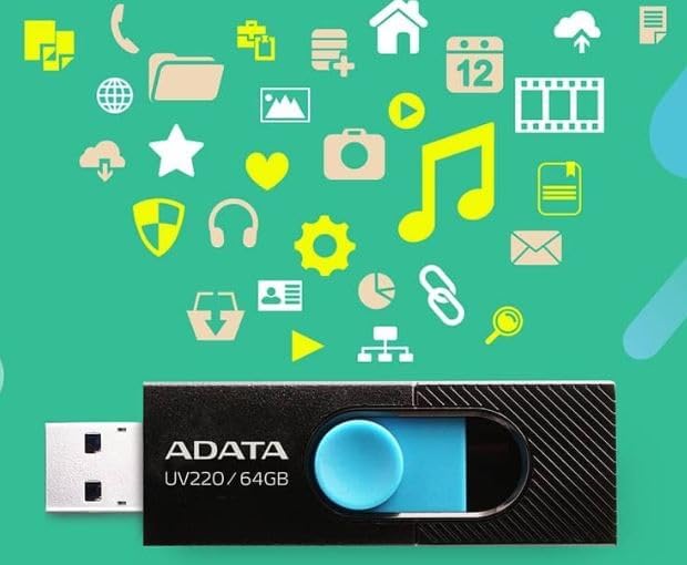 ADATA ADATA UV220  USB Flash Drive  64 GB  USB 20  BlackBlue - Image 2