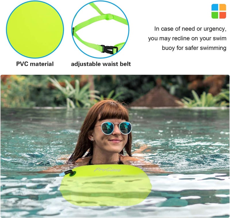 Procase Swim Buoy Float, Swimming Bubble Safety Float with Adjustable Waist Belt for Open Water Swimmers, Triathletes, Snorkelers, Kayakers, Safe Swim Trainers - Image 5