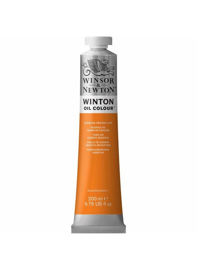 WINSOR & NEWTON Winton Oil Color, 200ml (6.75-oz) Tube, Cadmium Orange Hue  - Image 1