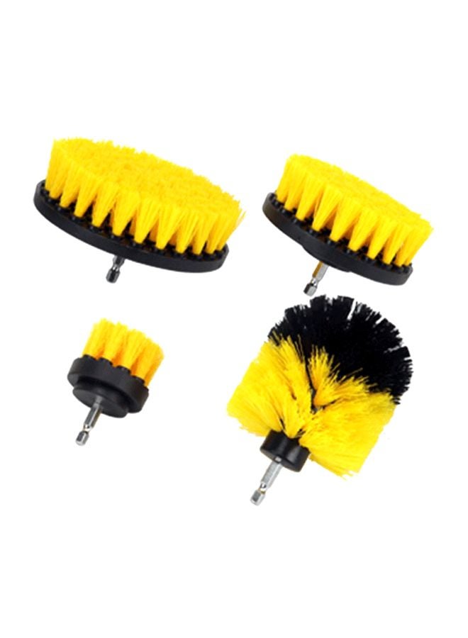 3-Piece Tile Grout Power Scrubber Drill Brush Tub Yellow/Black Small - 2, Large - 4, Medium - 3.5inch - Image 1