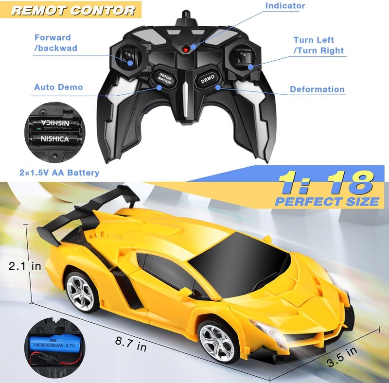 Chridark Remote Control Car Transformer Toy Transform RC Robot Toy Car for Children Toy for 3-8 Year Old Girls Boys Gift Birthday Toys - Image 4