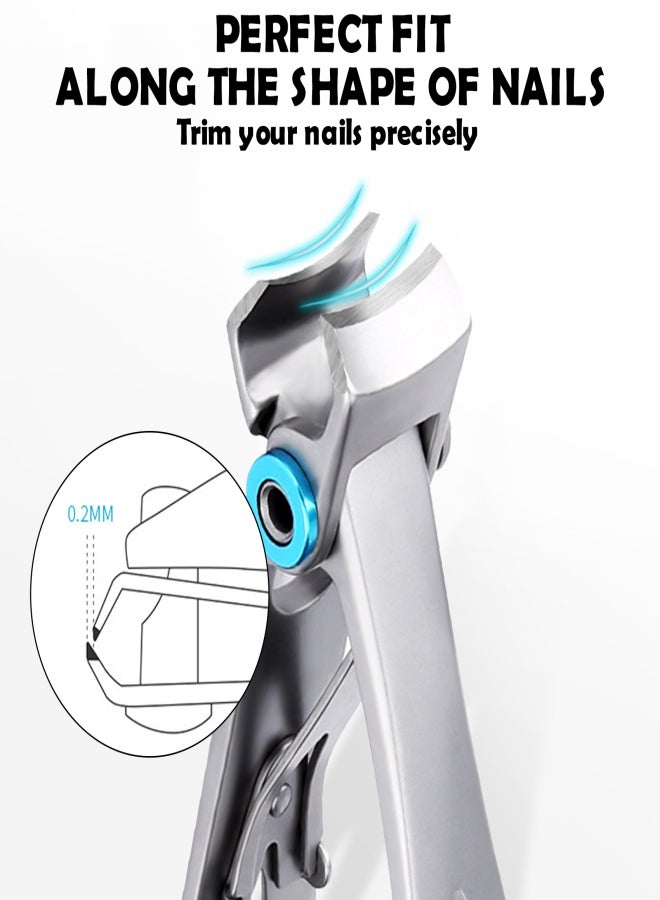 3PCs Nail-Clippers Nail File Kit for Thick Toenails Fingernails 16mm Wide Jaw Opening Stainless Steel Nail Cutters - Image 5