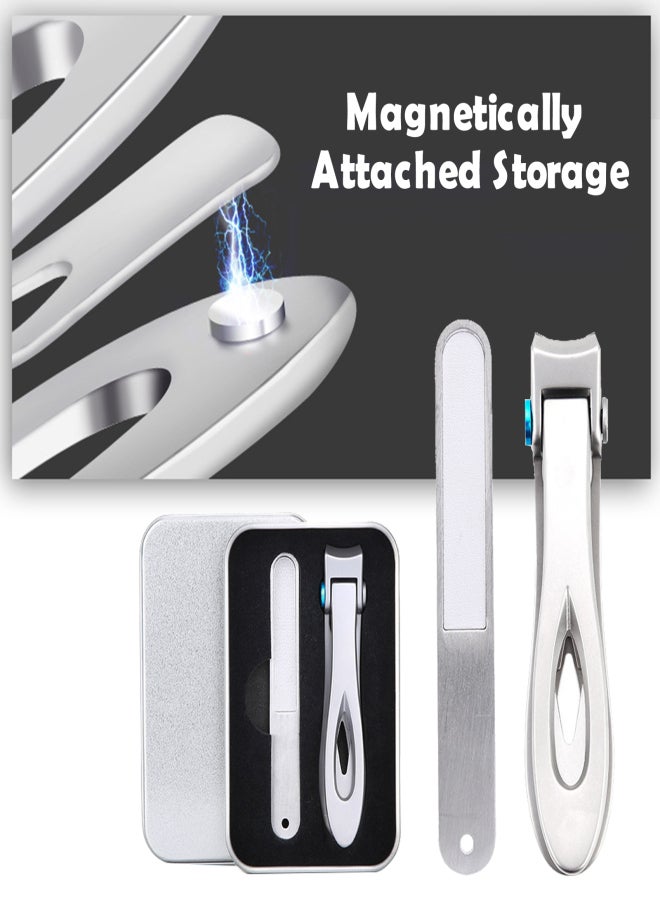 3PCs Nail-Clippers Nail File Kit for Thick Toenails Fingernails 16mm Wide Jaw Opening Stainless Steel Nail Cutters - Image 3