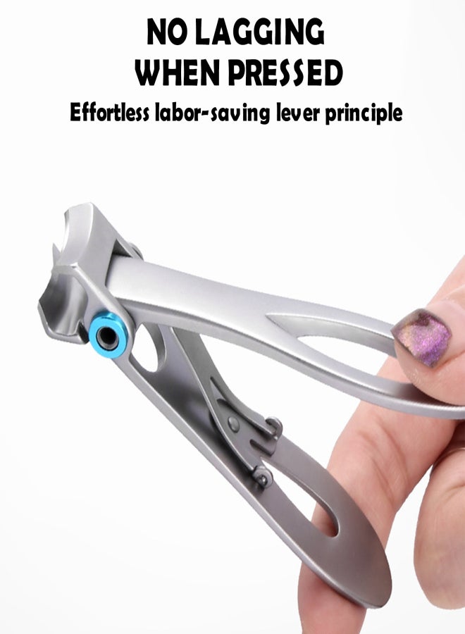 3PCs Nail-Clippers Nail File Kit for Thick Toenails Fingernails 16mm Wide Jaw Opening Stainless Steel Nail Cutters - Image 4