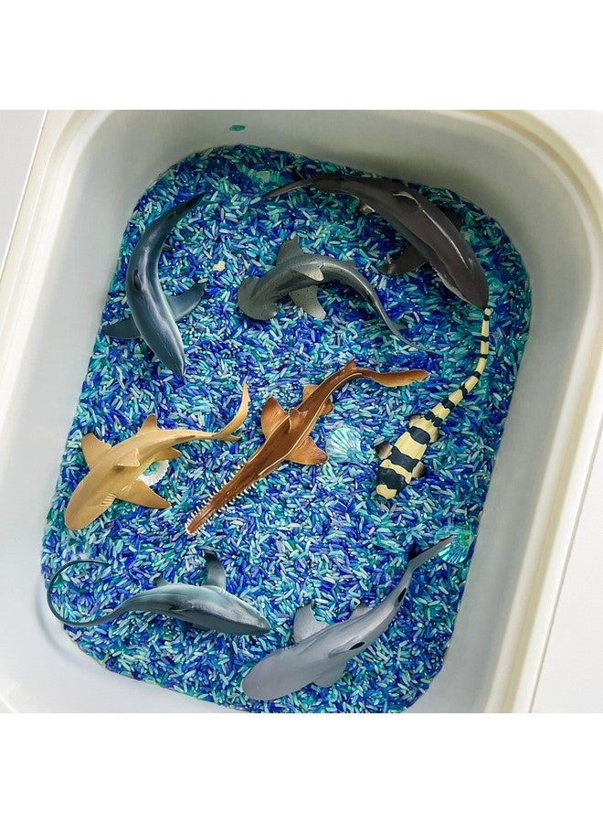 TOYMANY ألعاب سمك القرش تويماني 8 قطع، تماثيل واقعية لمخلوقات البحر، لعبة سمك القرش للأطفال من 3-5 و 6-12، حيوانات البحر للم boys والبنات، زينة كعكة سمك القرش، شخصيات تعليمية (5 * 3 بوصة) - Image 3