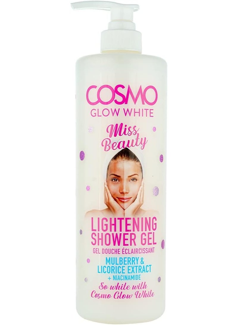 كوزمو جل الاستحمام المضيء جلو وايت ميس بيوتي 1000 مل