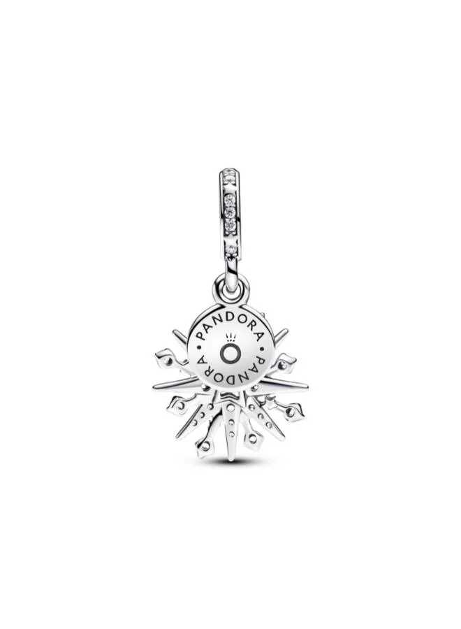 باندورا Sparkling Firework Double Dangle Charm