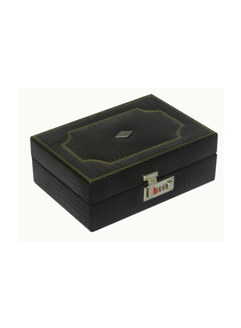 LAVERI LEATHER صندوق عرض لتخزين الخواتم من لافيري مع حامل خواتم لعرضها في المتاجر ومعرض المجوهرات والمنزل ~ منظم صينية المجوهرات  - Image 2