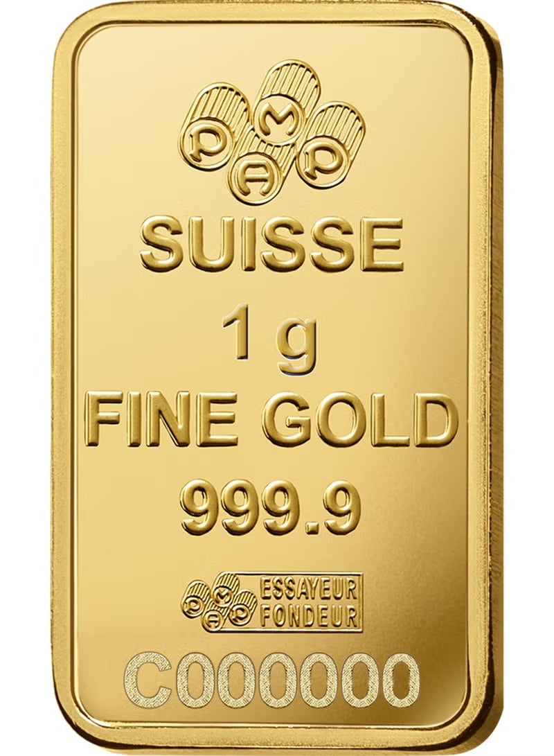 بامب سبيكة ذهب PAMP Suisse وزن 1 جرام، عيار 24 قيراط، نقاء 999.9 - Image 4