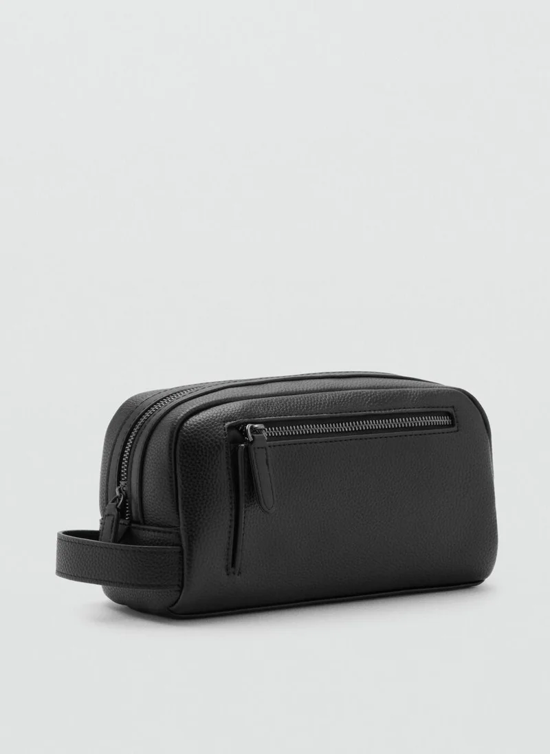 Mango Man Zipped pebbled cosmetic bag