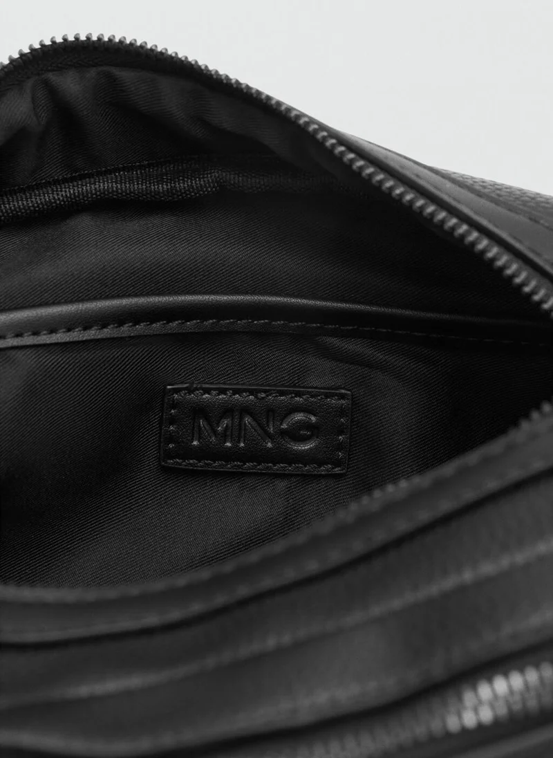 Mango Man Zipped pebbled cosmetic bag