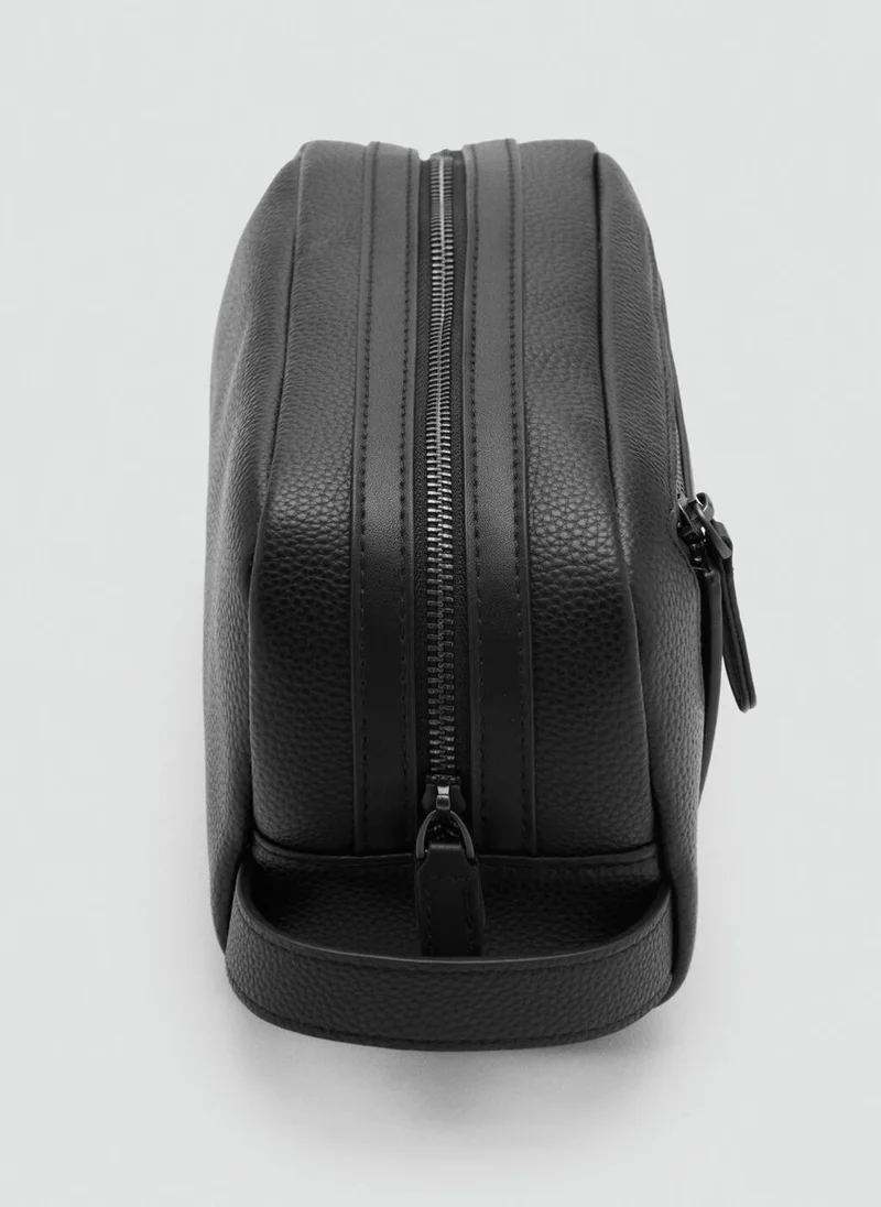 Mango Man Zipped pebbled cosmetic bag
