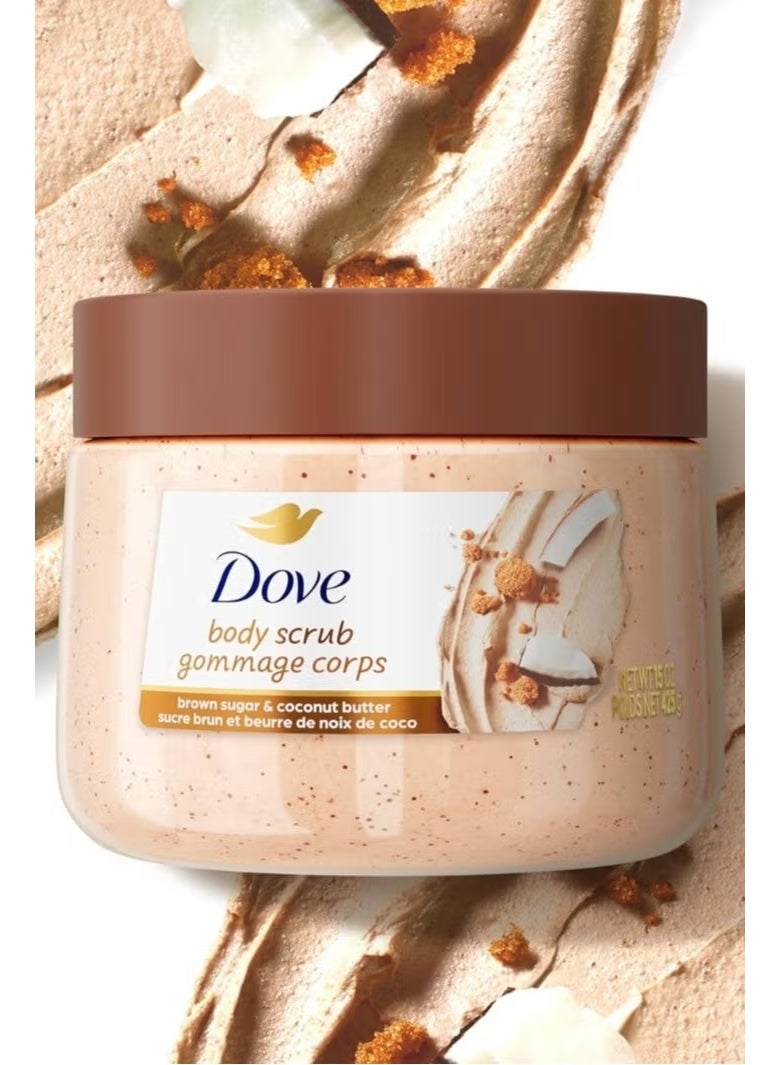 Dove Body Scrub ( brown sugar&coconut butter) 425gm - Image 2