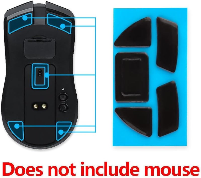 هويون 2 مجموعات من وسادات أقدام الفأرة متوافقة مع فأرة الألعاب Razer Viper Ultimate (لـ Razer Viper اللاسلكية) - Image 3