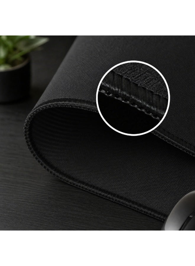 Kriture Mouse Pad with Stitched Edge, Non-Slip Rubber Base, Premium-Textured and Waterproof Mousepad for Computers, Laptop, Office and Home, 260x210x3mm, Black - Image 3