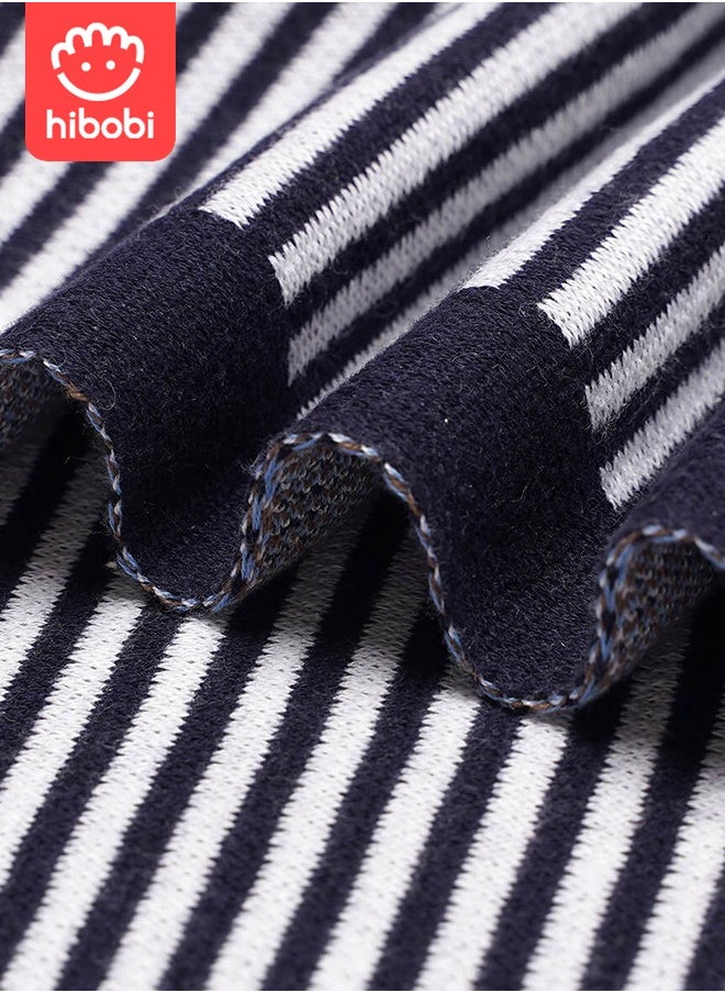 hibobi Baby Knitted Sailing Jacquard Knitted Throw Blanket Windproof Quilt Blanket  - Image 3