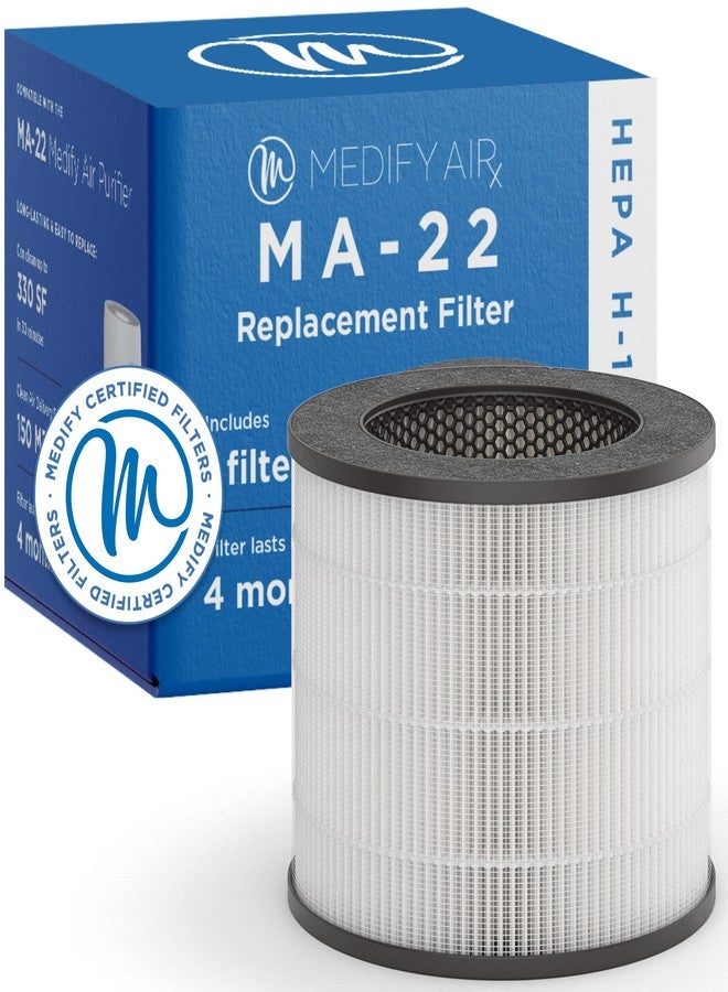 Medify Air Medify MA-22 Air Purifier with True HEPA H13 Filter | 555 ft² Coverage in 1hr for Allergens, Smoke, Wildfires, Dust, Odors, Pollen, Pet Dander | Removal to 0.1 Microns | White, 1-Pack - Image 1
