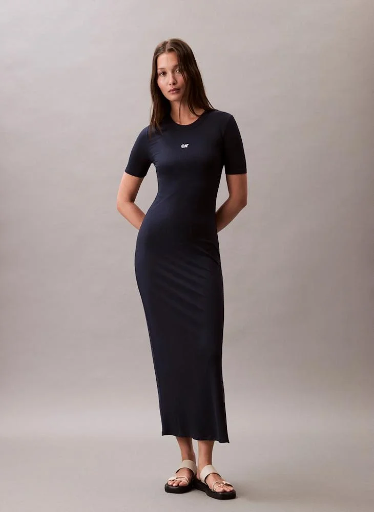 Calvin Klein Jeans Logo T-shirt Maxi Dress