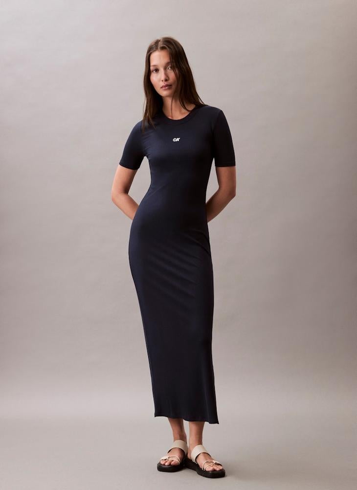 Calvin Klein Jeans Logo T-shirt Maxi Dress - Image 1