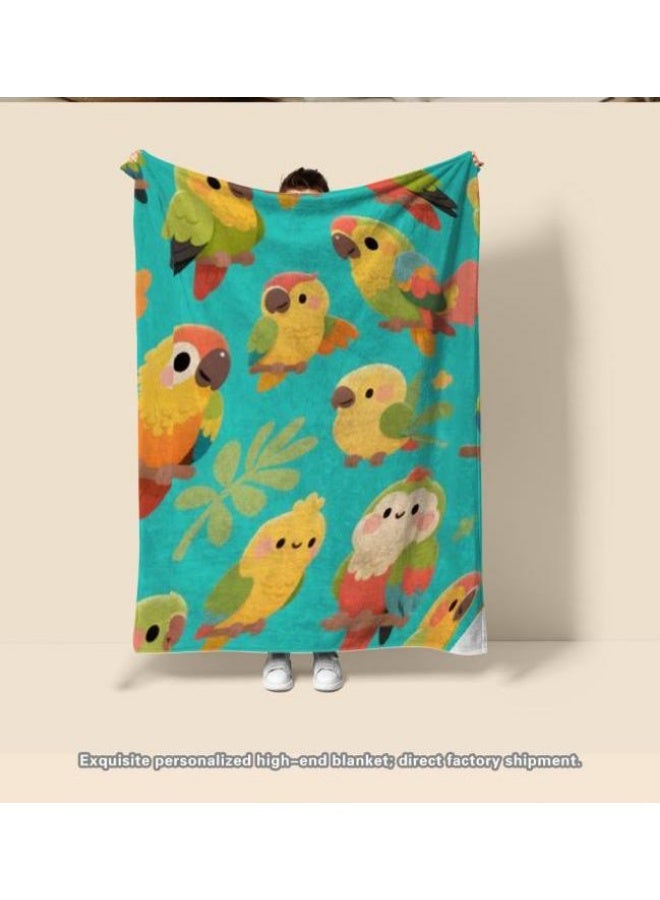 عام بطانية رقيقة من الفانيلا الكرتونية للأطفال أو الطلاب (دافئة ومريحة ومناسبة للنوم والألعاب) 100 سم * 150 سم - 318 - Image 5