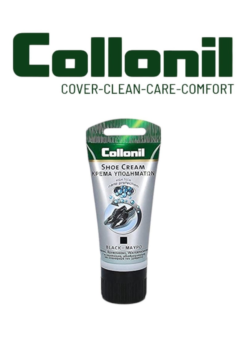 Collonil Collonil Shoe Cream Tube – Black 50ml | Nourishes, Cleans & Restores Smooth Leather 