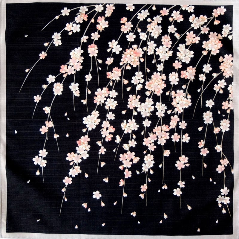 Wanna Do good FUROSHIKI Japanese Traditional Wrapping SAKURABlack