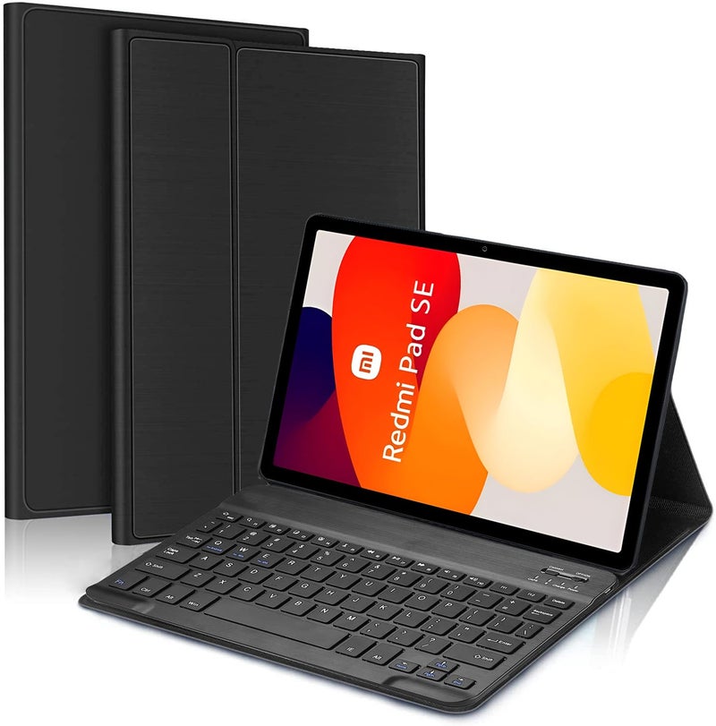 ProElite Keyboard case for Redmi Pad SE 11 inch, Magnetic Detachable Wireless Bluetooth Keyboard Redmi Pad SE 11 inch, Black - Image 1