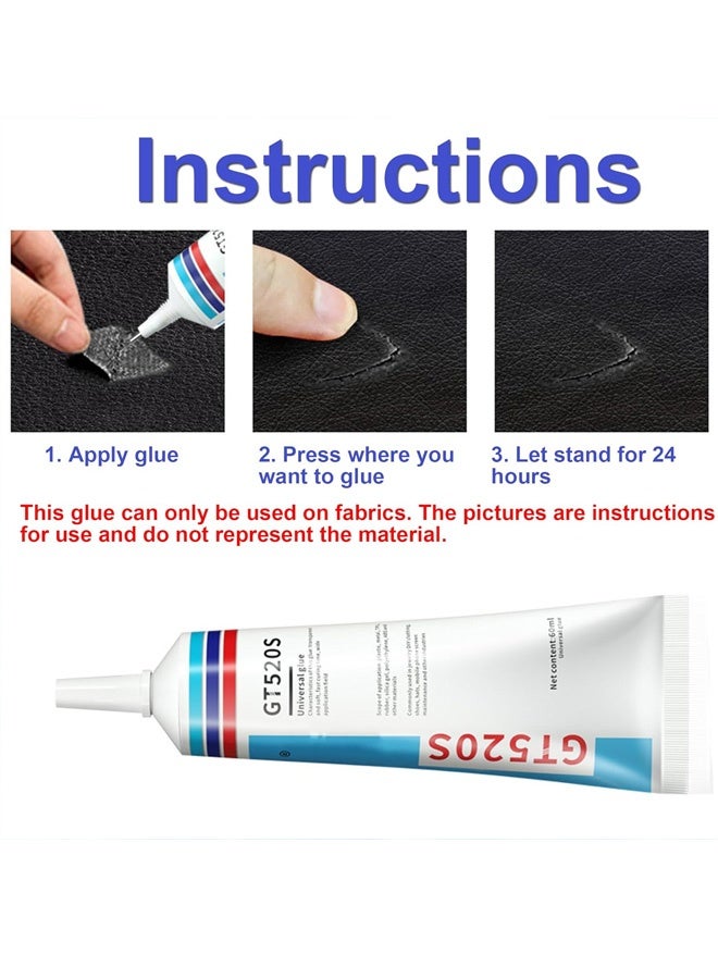 2 oz Fabric Glue，Liquid Stitch Fabric Adhesive，Mighty mend it Fabric Glue, Strong, Waterproof Glue for Fabric Repair and Permanent Bonding - Image 5