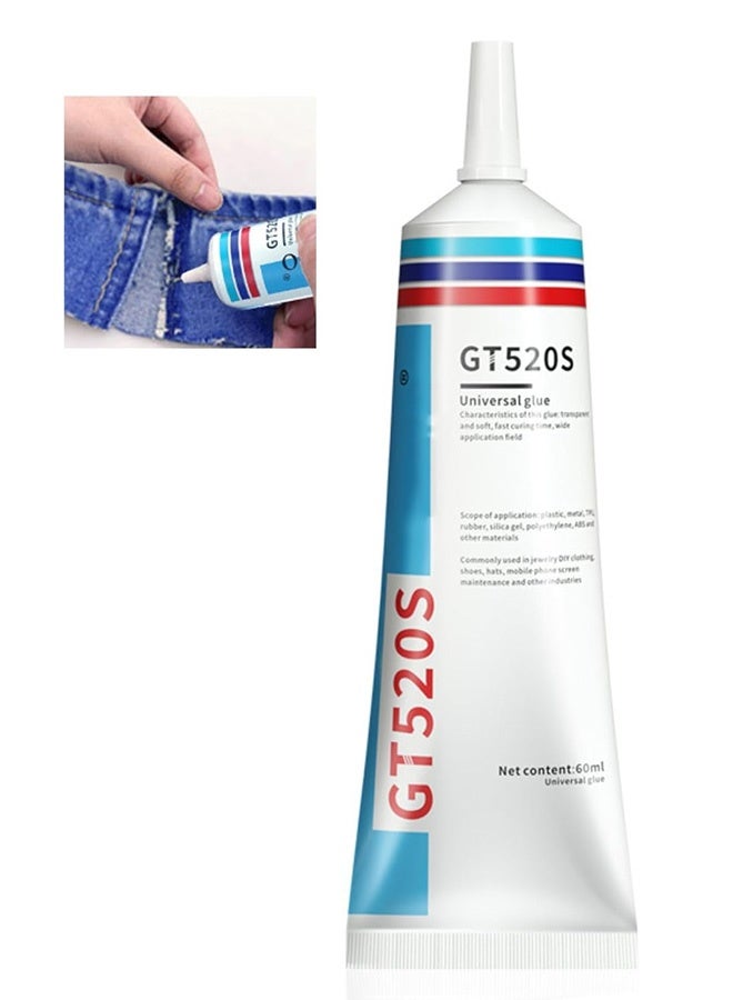 2 oz Fabric Glue，Liquid Stitch Fabric Adhesive，Mighty mend it Fabric Glue, Strong, Waterproof Glue for Fabric Repair and Permanent Bonding - Image 1