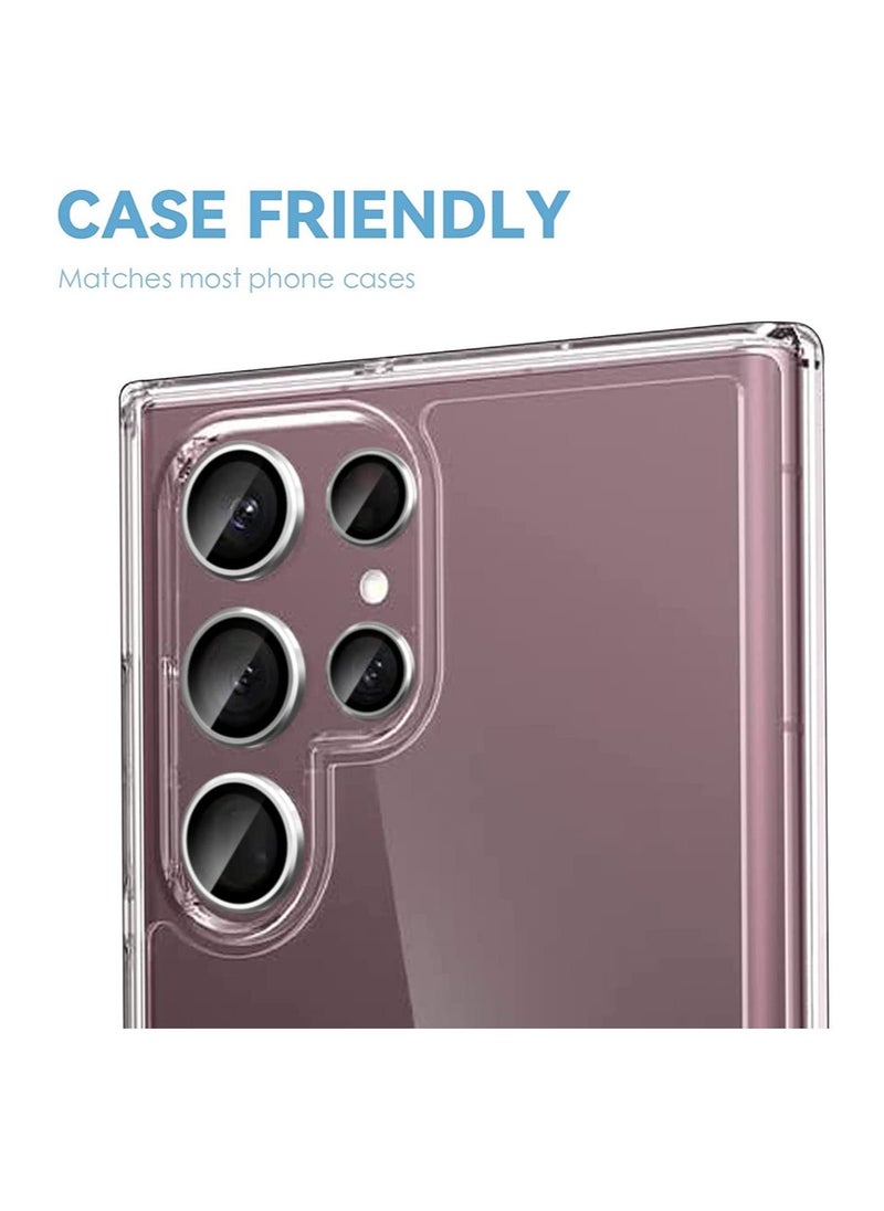 Raxoom Camera Lens Protector Compatible with Samsung Galaxy S22 Ultra (2022), Scratch-Resistant Ultra-Thin Tempered Glass with Aluminum Edge - Image 4