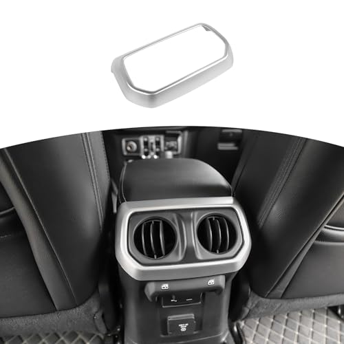 RT-TCZ for Jeep JL Rear AC Vent Trim Frame Silver Compatible with Jeep Wrangler JL JLU Gladiator JT 2018-2024 Silver Interior Accessories - Image 1