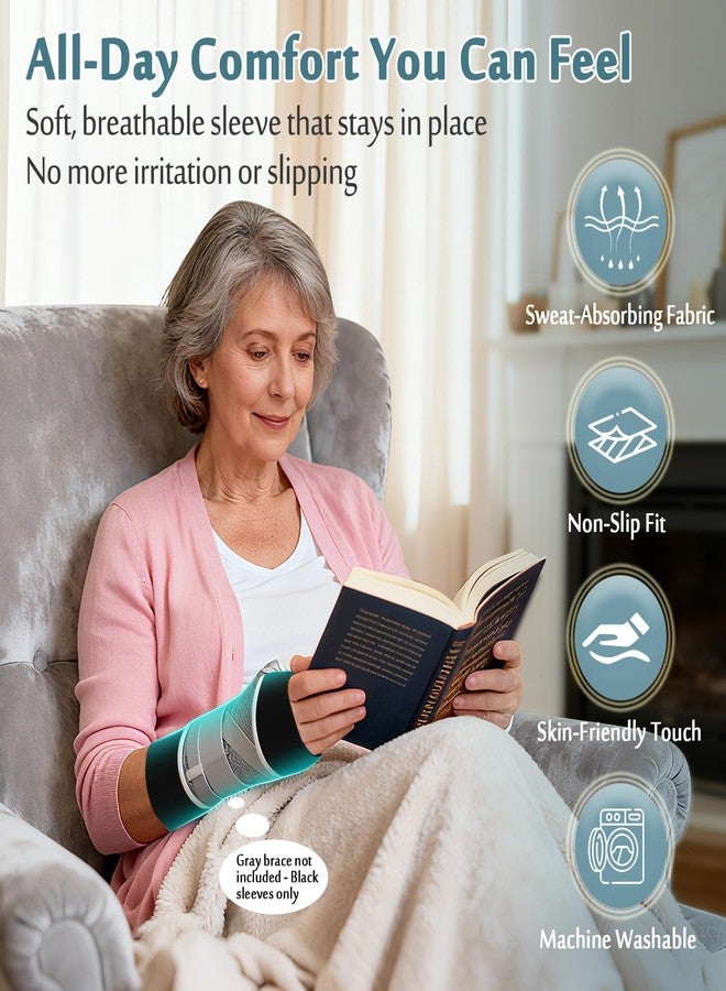 Mybow Wrist Brace Liner Hand Sock for Splint, Arm Sock for Under Splint, Compression Sleeve for Hand with Thumb Support, Cast Liner Sleeve for Wrist, Elbow & Arm Night Splint (1 Pack - Small) - Image 3