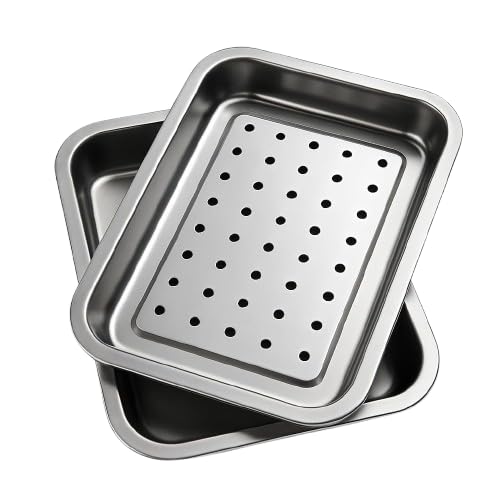 Snevad Stainless Steel Tea Tray & Organizer - Square Tea,Coffee Serving Tray Cup Plate for Home Kitchen and Bathroom & Restaurant Elegant Metal Drink Tray Decor Versatile Storage and Tea Shops Silver - Image 1
