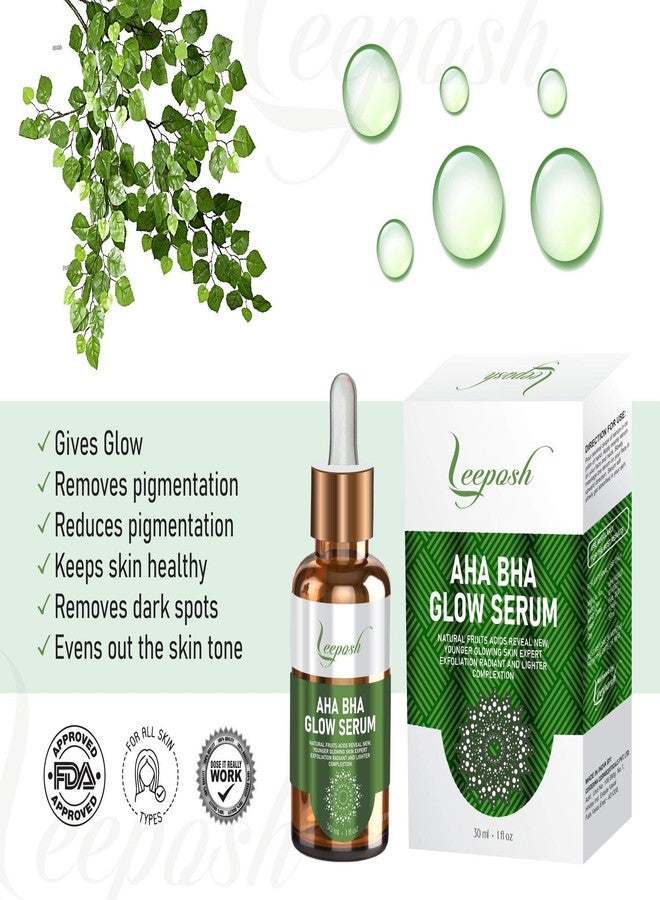 Leeposh AHA BHA Serum Exfoliating Serum AHA 10% + BHA 2% + Lactic acid 10% || Dead Skin Removal, De-Tan, Clear Complexion, Bright & Glowing Skin || Reduce Pore Appearance || Smooth Texture || 30 ml - Image 3