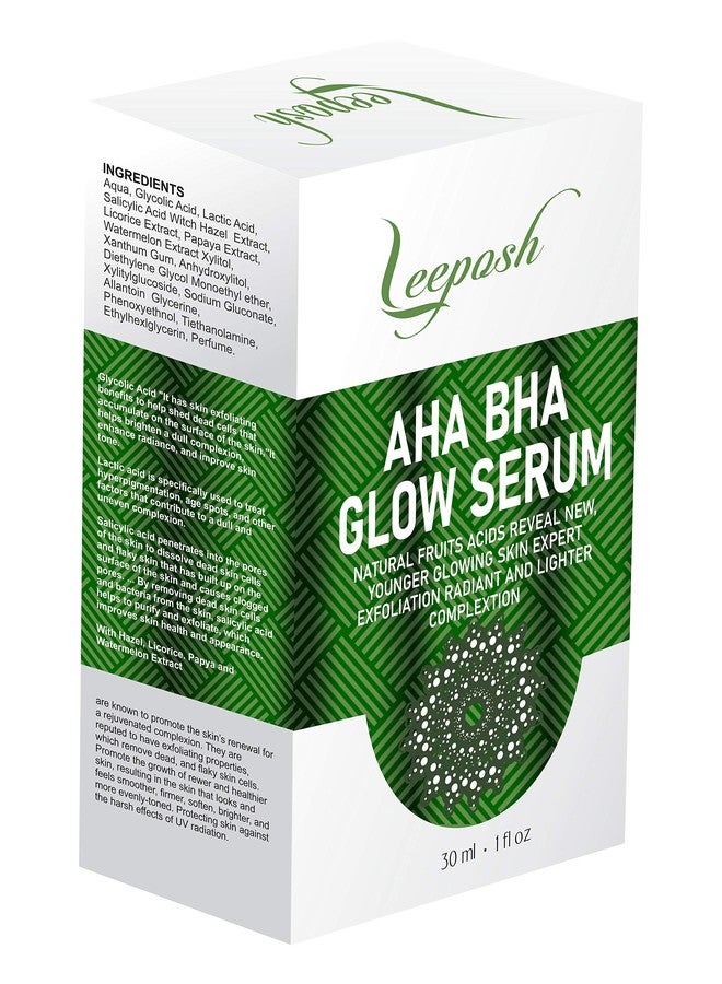 Leeposh AHA BHA Serum Exfoliating Serum AHA 10% + BHA 2% + Lactic acid 10% || Dead Skin Removal, De-Tan, Clear Complexion, Bright & Glowing Skin || Reduce Pore Appearance || Smooth Texture || 30 ml - Image 5