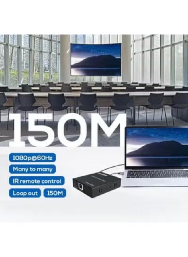 HDMI IP Extender – 150M Over LAN CAT5E/6 Cable – Easy Plug & Play Solution for Long-Distance Transmission - Image 2