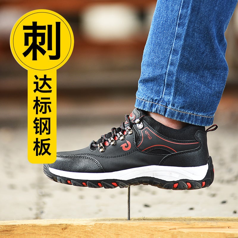 Factory Four Seasons Labor Protection Shoes Men'S Anti-Smashing Anti-Puncture Wear-Resistant Rubber Outsole Safety Shoes Work Shoes - Image 4