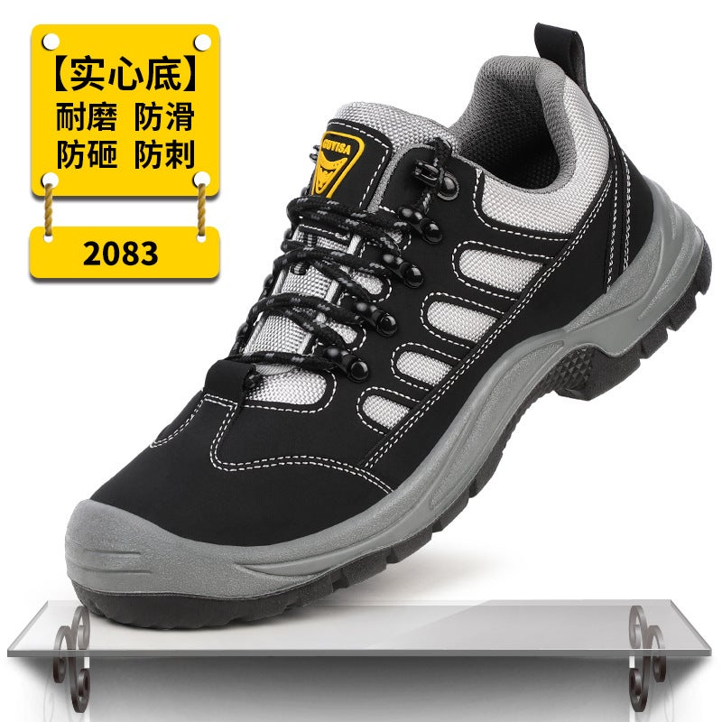Factory Four Seasons Labor Protection Shoes Men'S Anti-Smashing Anti-Puncture Wear-Resistant Rubber Outsole Safety Shoes Work Shoes - Image 1