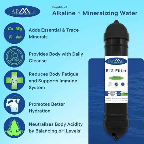 Japmin B12 Alkaline Water Filter Cartridge - 9” | Convert RO Water Purifier into Alkaline Water Purifier | 6000L Life - Image 4
