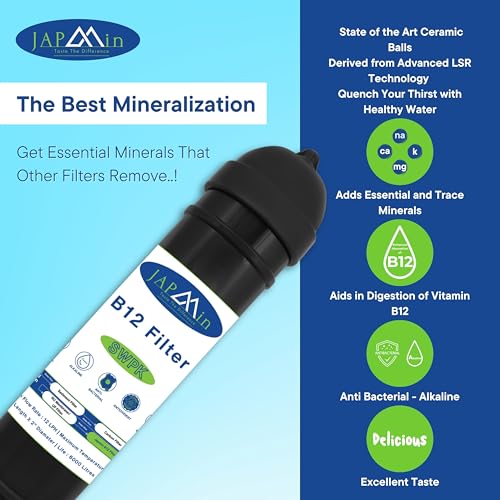 Japmin B12 Alkaline Water Filter Cartridge - 9” | Convert RO Water Purifier into Alkaline Water Purifier | 6000L Life - Image 2