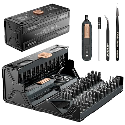 JAKEMY Mini Precision Screwdriver Set,JAKEMY 180 in 1 Laptop Screwdriver Repair Tool Kit,Magnetic Multi-Bit Tiny Screwdriver Bit Kit for DIY,Computer,PS5,Xbox,RC Car,Jewelers,Glasses,Watch,Home - Image 2