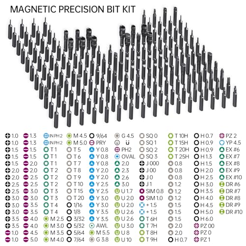 JAKEMY Mini Precision Screwdriver Set,JAKEMY 180 in 1 Laptop Screwdriver Repair Tool Kit,Magnetic Multi-Bit Tiny Screwdriver Bit Kit for DIY,Computer,PS5,Xbox,RC Car,Jewelers,Glasses,Watch,Home - Image 5